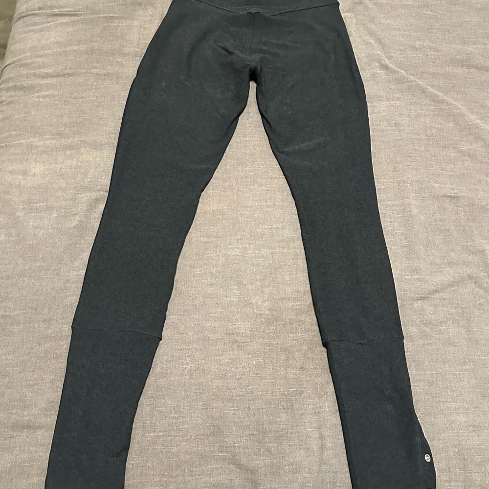 Bombshell Sportswear charcoal grey black Snap-Ankle High Waist Leggings - Picture 6 of 6